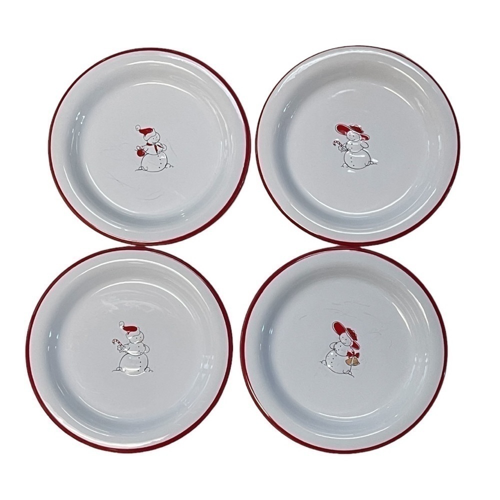 Snowman Dessert Plates - Set of 4